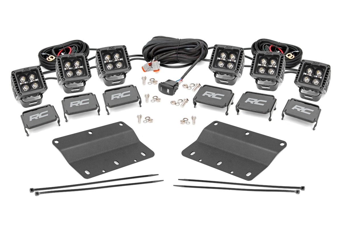 Ford Bronco LED Light Kit - Front - Rough Country - Triple 2